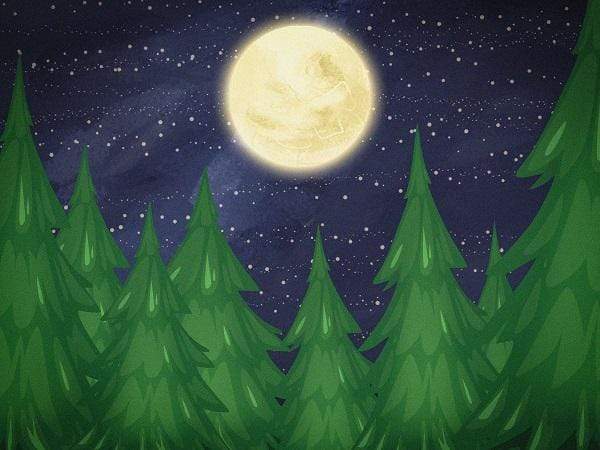 Katebackdrop£ºKate Christmas Farm Night with Moon Backdrop Designed By Jerry_Sina