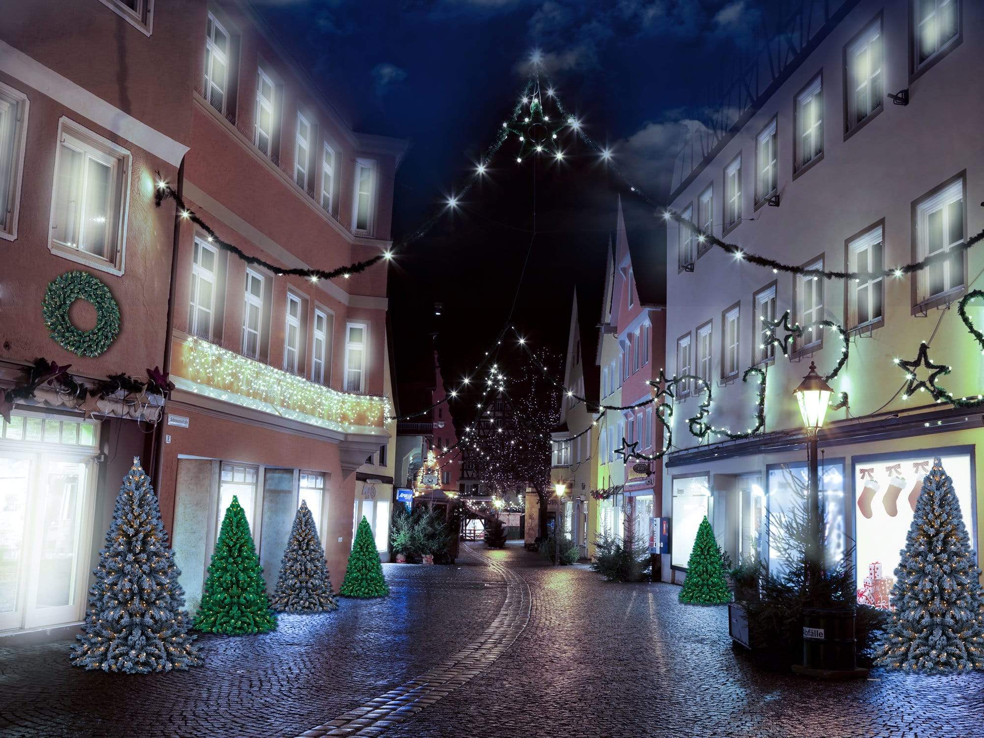 Katebackdrop£ºKate Christmas Winter House Street Backdrop Designed By Jerry_Sina