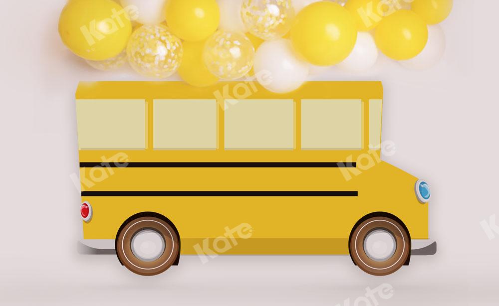 Kate Bus scolaire Ballons Jaune Toile de fond conçu par JS Photographie