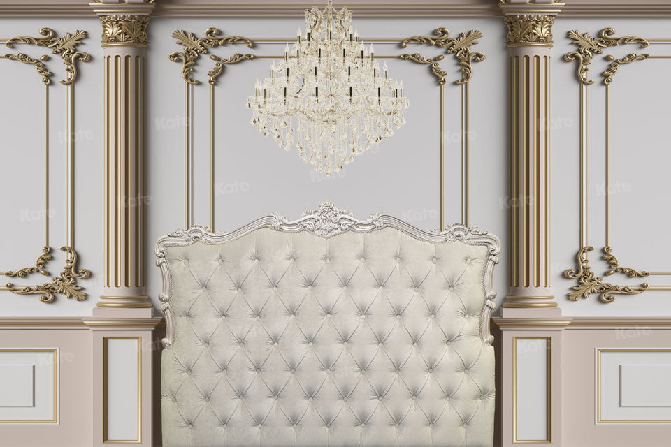 Kate Lustre Rétro Tête de lit Boudoir Blanc Toile de fond conçu par JS Photographie