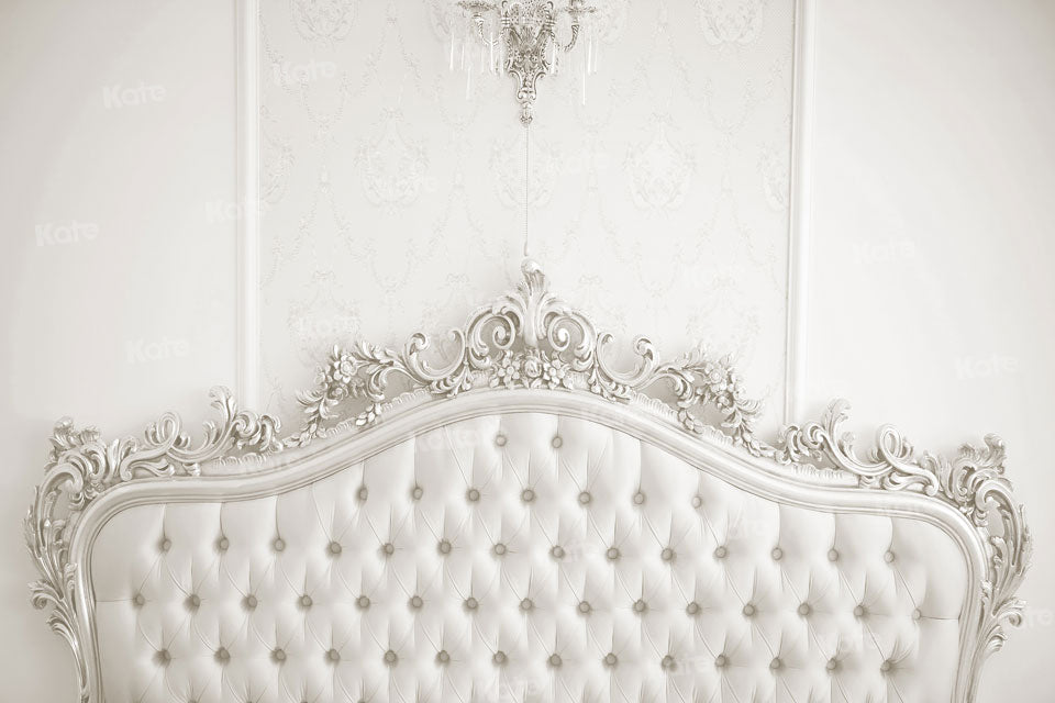 Kate Chambre à coucher Boudoir Blanc Toile de fond conçue par JS Photographie - Kate Backdrop FR
