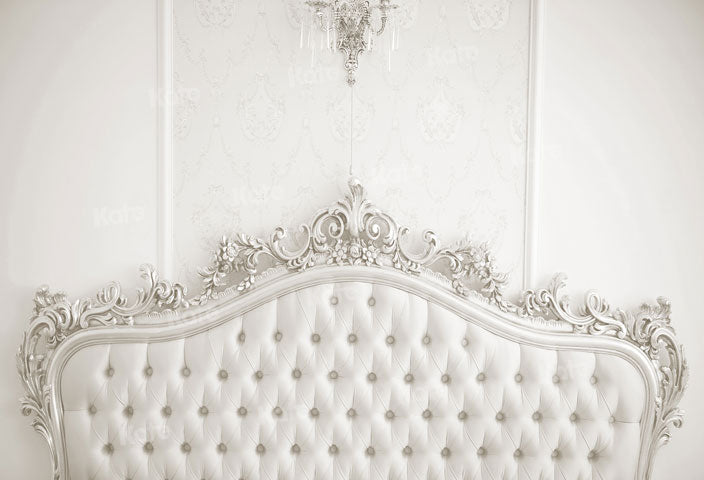 Kate Chambre à coucher Boudoir Blanc Toile de fond conçue par JS Photographie - Kate Backdrop FR