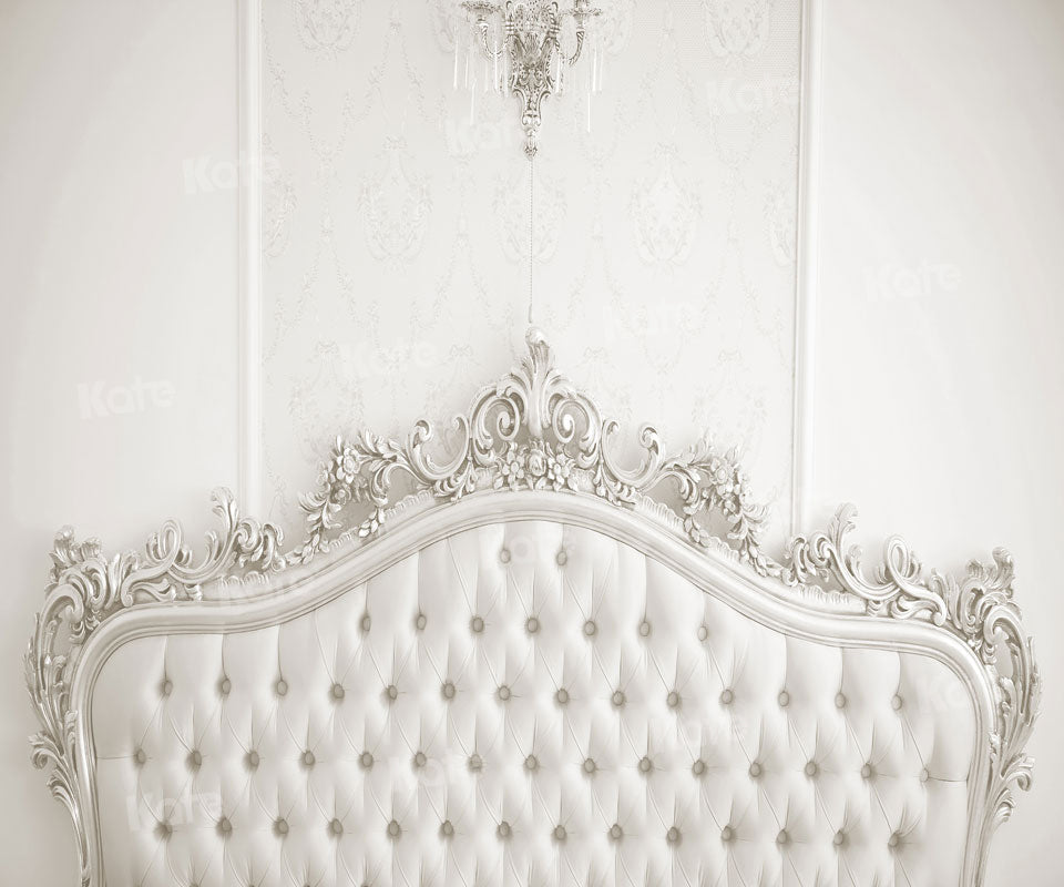 Kate Chambre à coucher Boudoir Blanc Toile de fond conçue par JS Photographie - Kate Backdrop FR