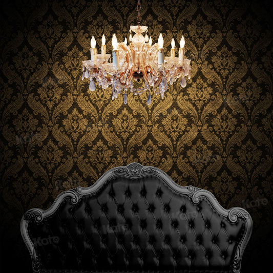 Kate Tête de lit Noir Boudoir Vintage Toile de fond conçue par JS Photographie