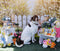 Kate Jardin Prairie Lapin Printemps Pâques Toile de fond pour la photographie - Kate Backdrop FR