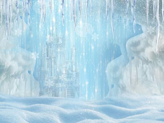 Katebackdrop£ºKate Winter Ice Frozen Snow Castle/Christmas Backdrop Designed By Jerry_Sina