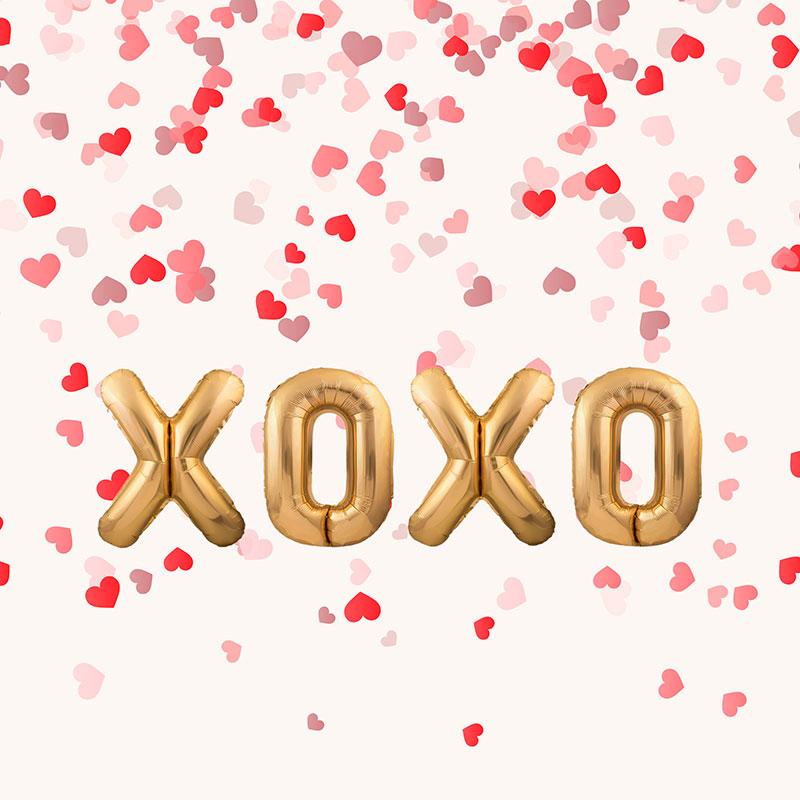 Kate XOXO Saint Valentin Amour Rouge Toile de fond pour la photographie