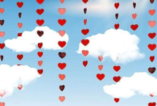 Katebackdrop£ºKate Valentine's Day Heart in Sky Backdrop Designed By JFCC