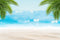 Kate Plage Été Feuilles de cocotier Mer Bokeh Toile de fond pour la photographie - Kate Backdrop FR