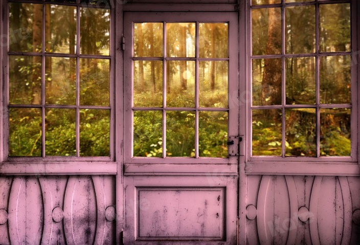 Kate Toile de fond vintage de forêt de porte rose de Kate pour la photographie