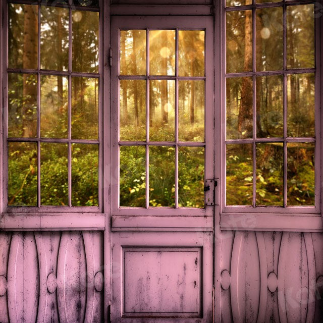 Kate Toile de fond vintage de forêt de porte rose de Kate pour la photographie