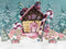 Kate Noël Bonbons Maison de pain d'épice Neige Toile de fond pour la photographie - Kate Backdrop FR