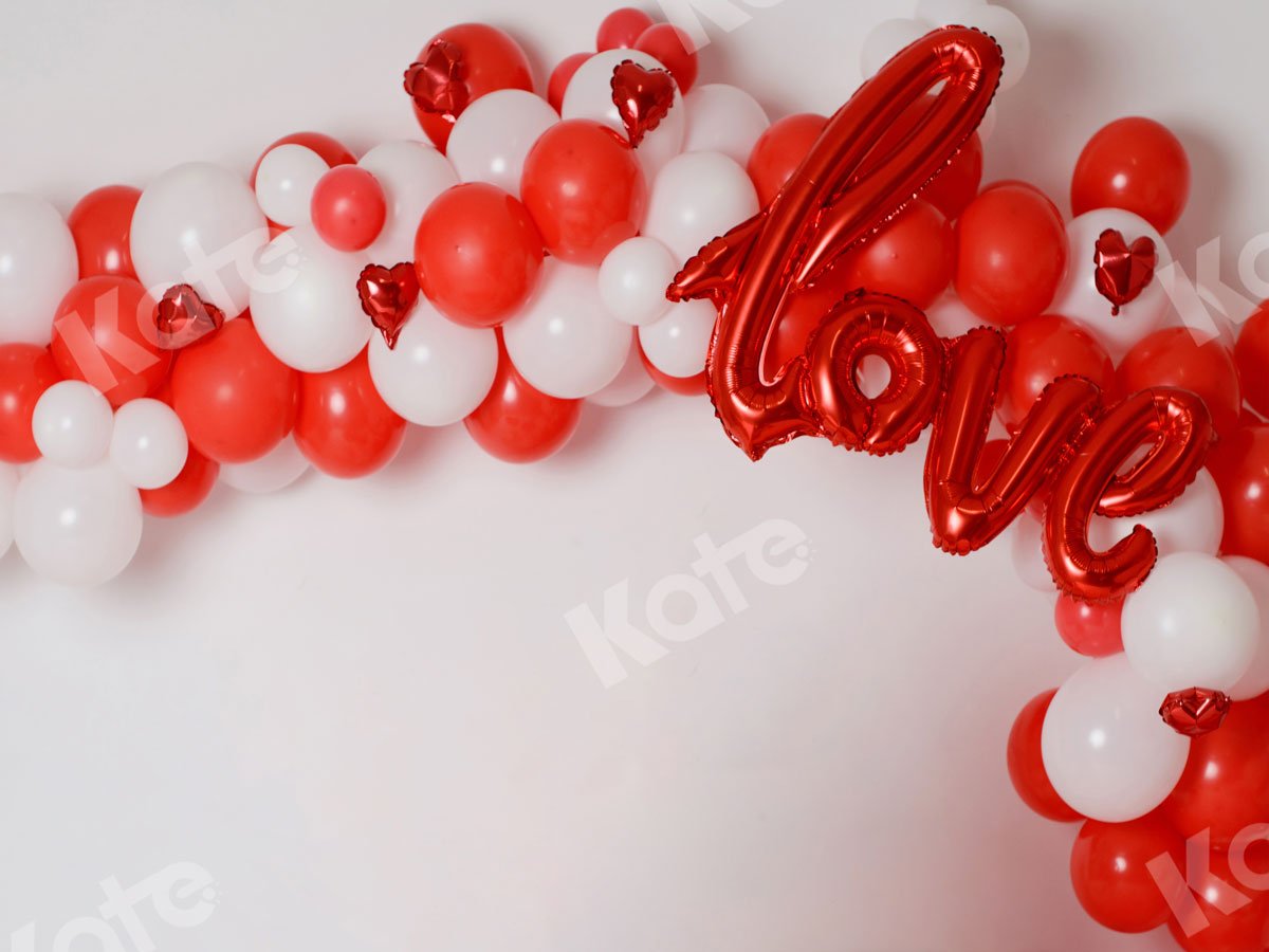 Kate Toile de fond d'arc de ballon de Saint-Valentin pour la photographie