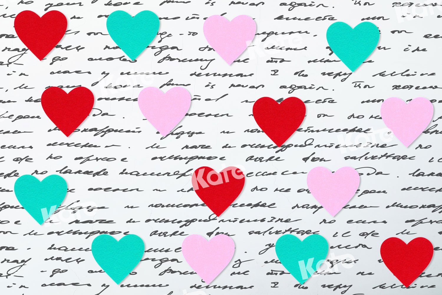 Kate Fond de mur de mots d'amour de la Saint-Valentin pour la photographie
