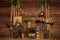 Kate Fête des mères Lumières Mur en bois Gramophone Toile de fond conçue par Jia Chan - Kate Backdrop FR
