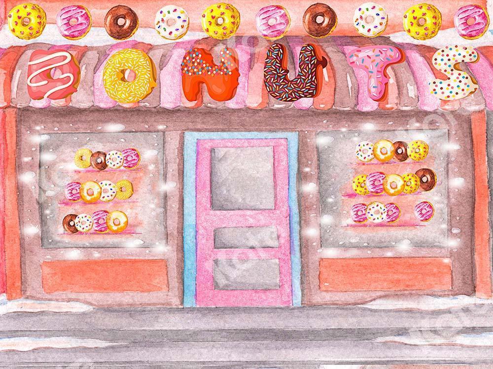 Kate Boutique de beignets Anniversaire Enfant Toile de fond Conçu par GQ