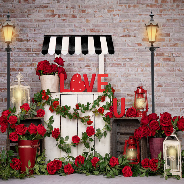 Kate Fond de stand de roses de la Saint-Valentin conçu par Emetselch