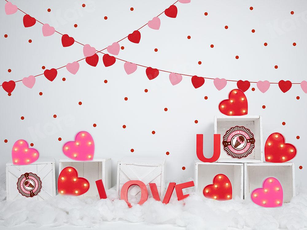 Kate Fond de coeur d'amour de la Saint-Valentin conçu par Emetselch