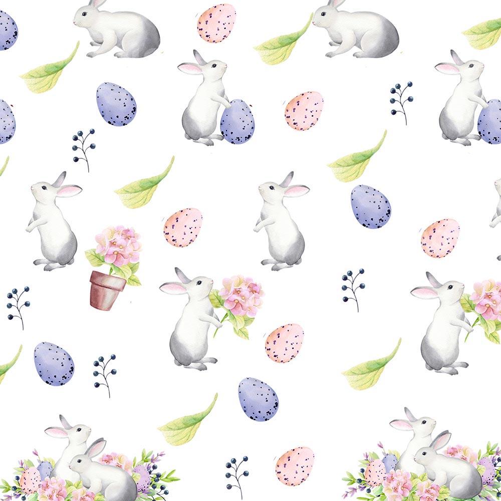 Kate Oeufs Bleu & Rose Lapin Pâques Blanc Toile de fond conçue par Chain Photographie - Kate Backdrop FR