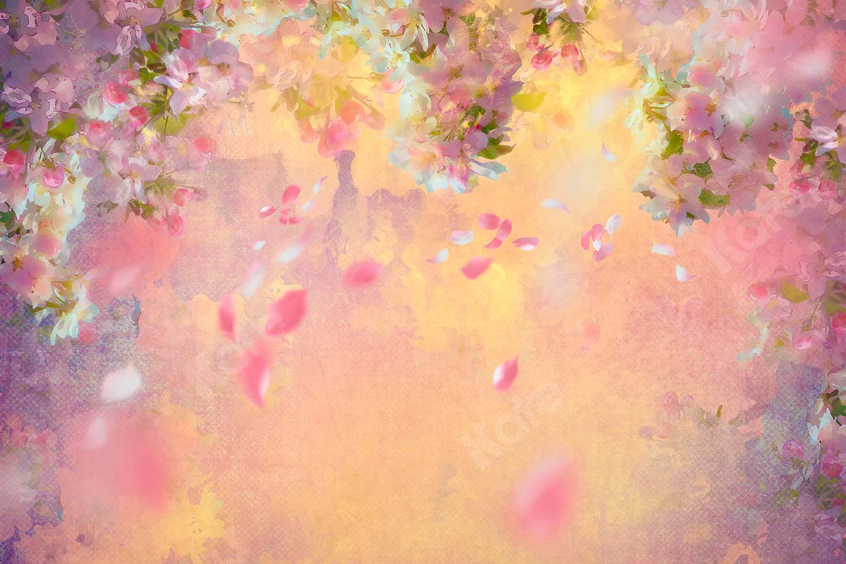 Kate Printemps Beaux-arts Fleurs brumeuses Toile de fond conçue par Chain Photographie - Kate Backdrop FR