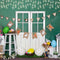 Kate Lumière Lapin Oeuf Pâques Porte blanche Vert Toile de fond conçue par Emet Selch - Kate Backdrop FR