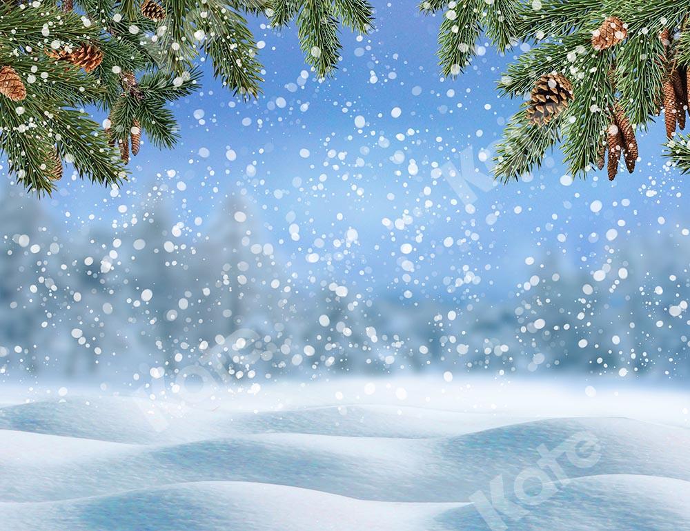 Kate Neige Hiver Noël Plante Toile de fond conçue par Chain Photographie
