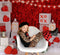 Kate Xoxo Mur de roses Saint-Valentin Rouge Toile de fond conçu par Kate Image - Kate Backdrop FR