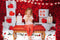 Kate Xoxo Mur de roses Saint-Valentin Rouge Toile de fond conçu par Kate Image - Kate Backdrop FR