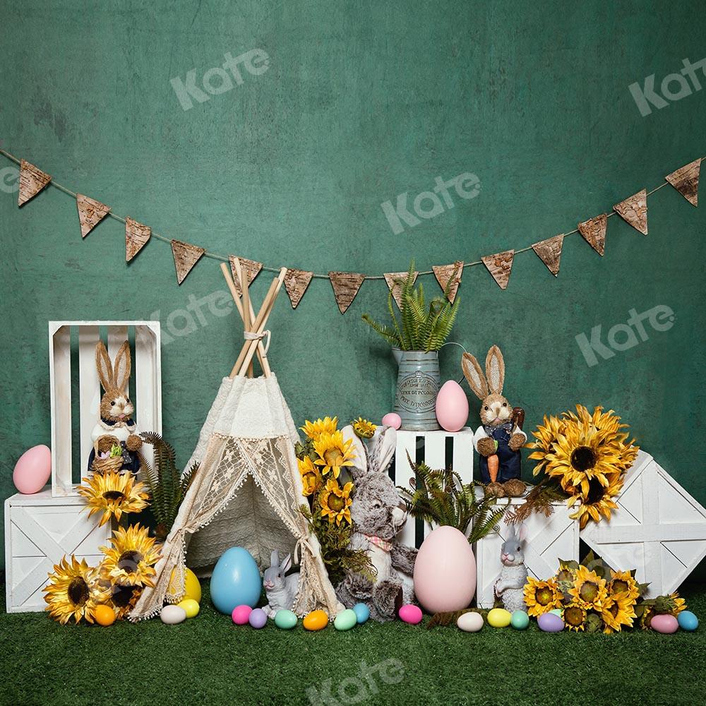 Kate Tente de Pâques oeuf lapin toile de fond vert conçu par Emetselch