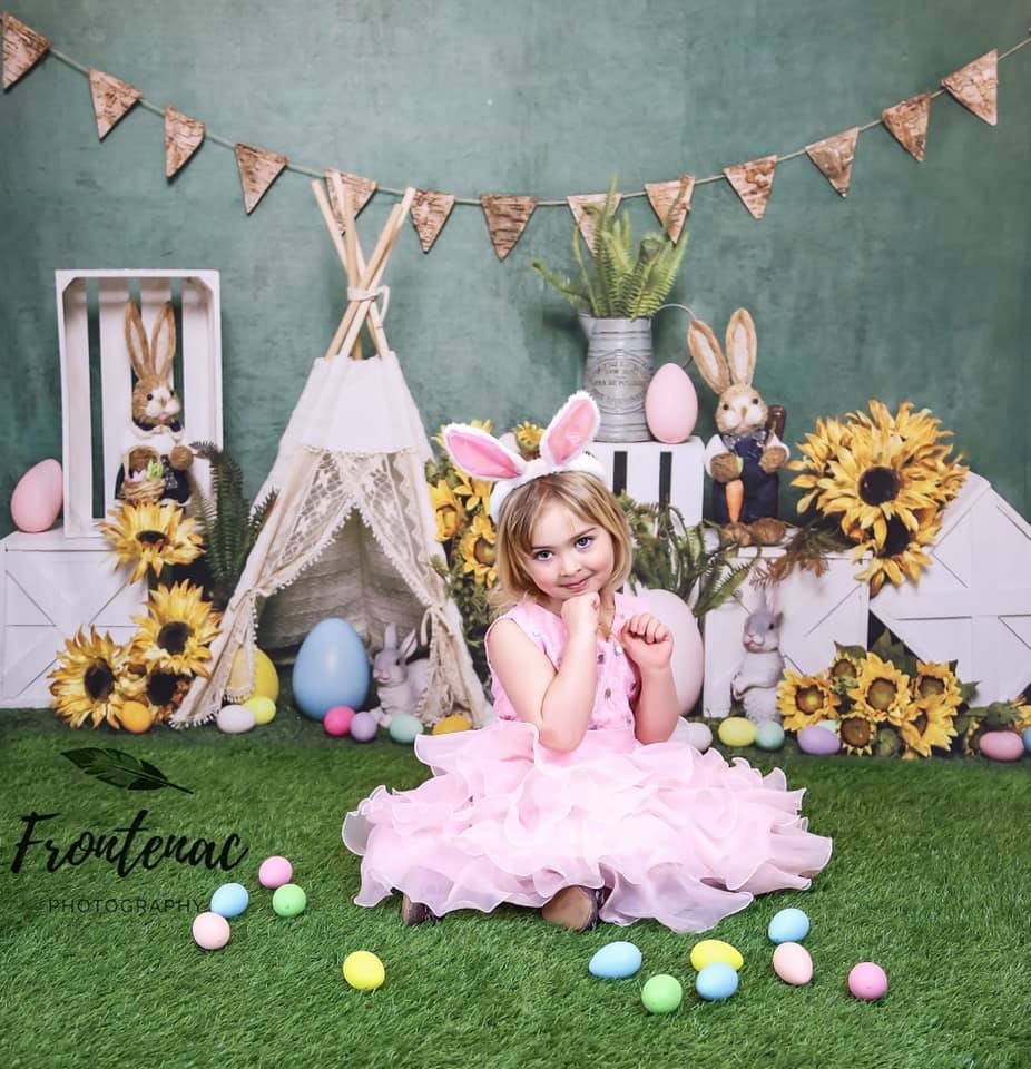 Kate Tente Pâques Oeuf Lapin Vert Toile de fond conçu par Emetselch - Kate Backdrop FR