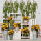 Kate Mur de briques Blanc Tournesols Printemps Toile de fond conçue par Emetselch - Kate Backdrop FR
