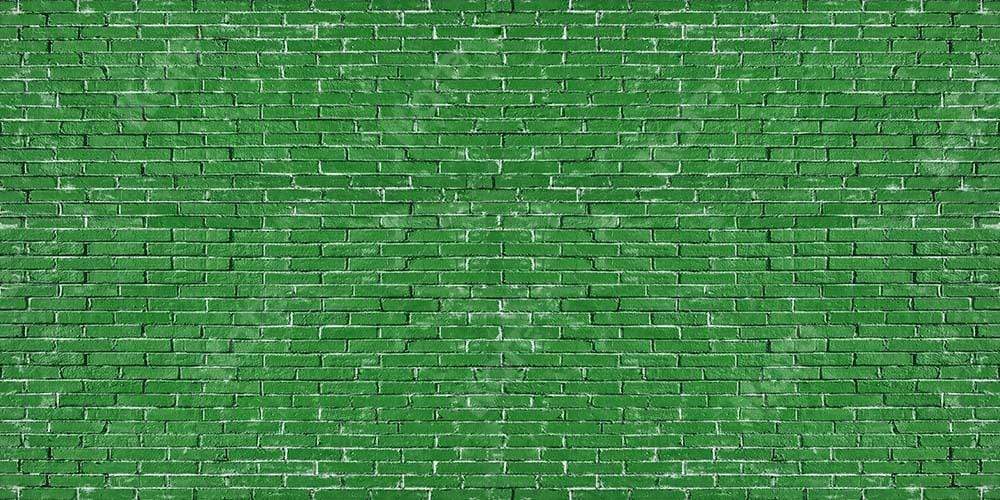 Kate toile de fond de mur de briques vertes printanières conçue par Kate image
