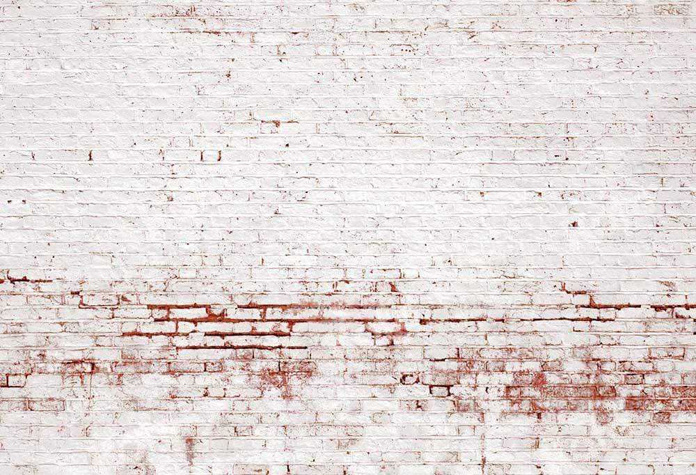 Kate toile de fond de mur blanc en brique en détresse rétro conçue par Kate image