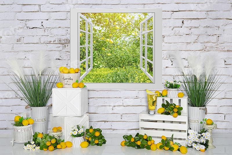 Kate Citrons Été Cake Smash Toile de fond conçue par Emetselch - Kate Backdrop FR