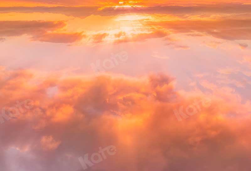 Kate Été Ciel Orange crépuscule Studio photo Toile de fond pour la photographie - Kate Backdrop FR
