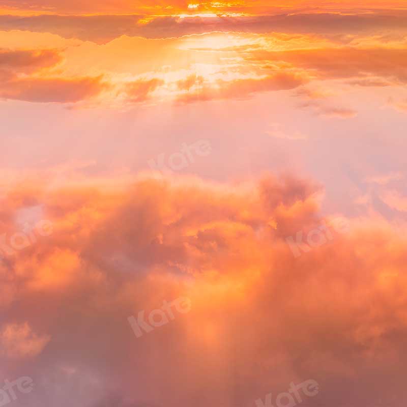 Kate Été Ciel Orange crépuscule Studio photo Toile de fond pour la photographie - Kate Backdrop FR