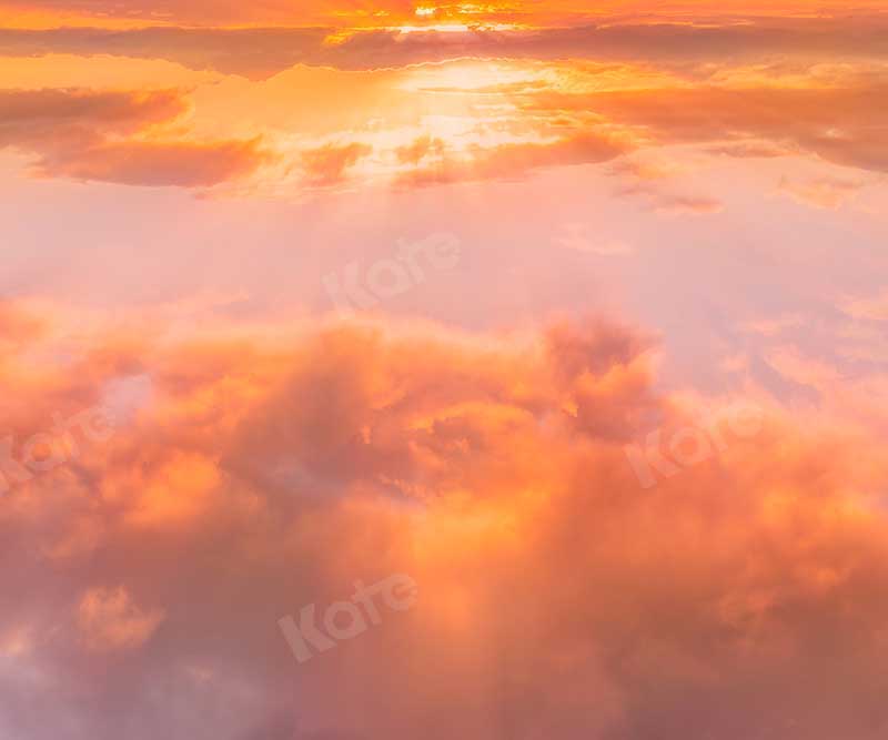 Kate Été Ciel Orange crépuscule Studio photo Toile de fond pour la photographie - Kate Backdrop FR
