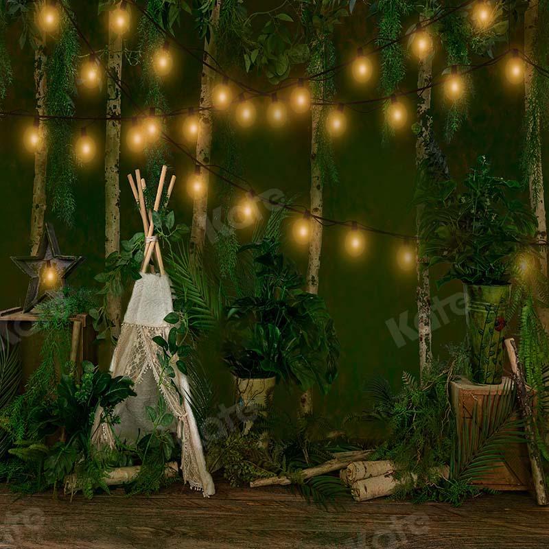 Kate Cake Smash Jungle Camping Tente Noël Toile de fond Conçu par Emetselch - Kate Backdrop FR