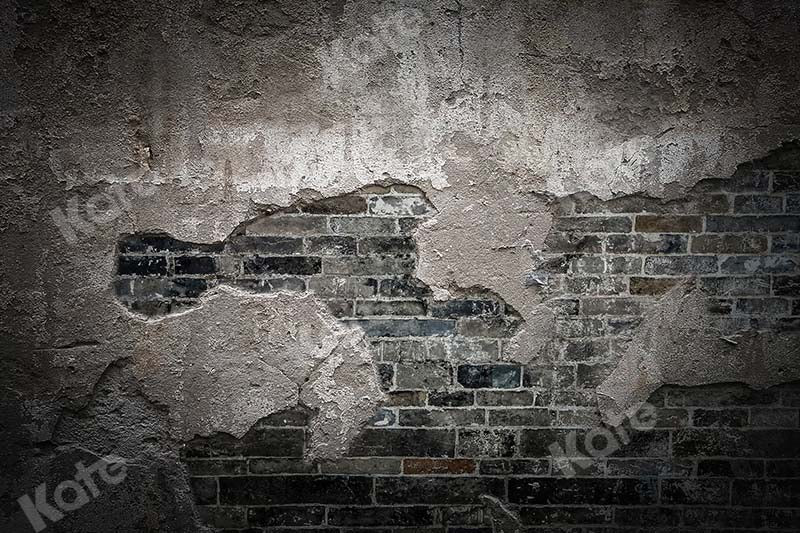 Kate toile de fond de mur de brique de mur de pierre de ciment délabré - Kate Backdrop FR