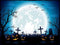 Kate Halloween Backdrop for Pictures Moon Bat Tree Backdrop - Katebackdrop