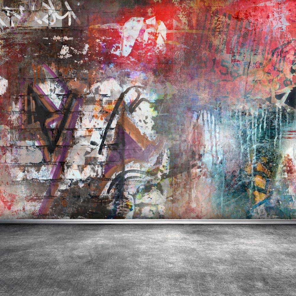 Kate Colorful Brick Stone Graffiti Wall Backdrop Photography - Katebackdrop