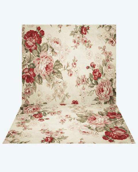 Katebackdrop隆锚oKate Pattern Flower Backdrop+ Pattern Flower Rubber Floor Mat