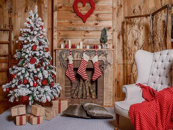 Katebackdrop¡êoKate Christmas Stocking Backdrop Photo Background Studio Props