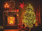 Katebackdrop£ºKate Christmas Tree Fireplace With Candle And Star for Photography