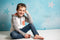 Katebackdrop£ºKate Soft Skies Blue Stars Backdrop Designed by Mini MakeBelieve