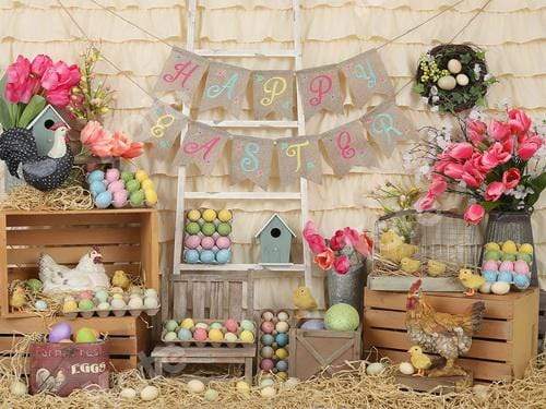 Katebackdrop£ºKate Colorful Eggs Happy Easter Backdrop for Photography