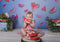 Kate Amour Pastèque Été Enfant Toile de fond conçue par Arica Kirby - Kate Backdrop FR