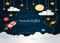 Katebackdrop£ºKate Space with Stars Moons Rocket Children Backdrop for Photography Designed by Amanda Moffatt