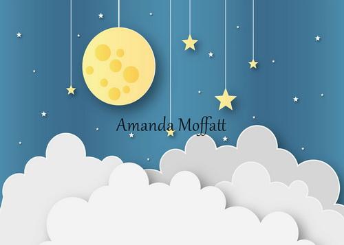 Katebackdrop£ºKate Moon and Clouds Children Backdrop for Photography Designed by Amanda Moffatt