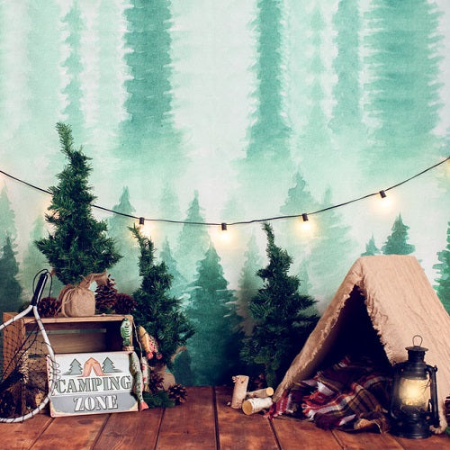 Kate Cake smash Forêt Zone de camping Été Toile de fond conçu par Megan Leigh Photographie